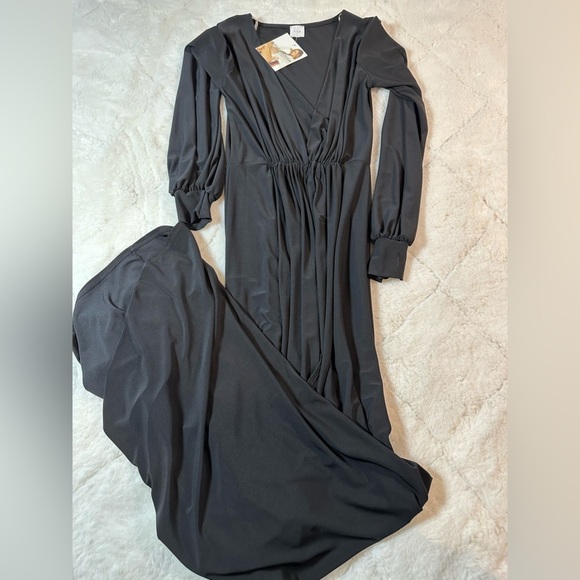 Naked Wardrobe Charcoal Long Sleeve Dress - Picture 1 of 5